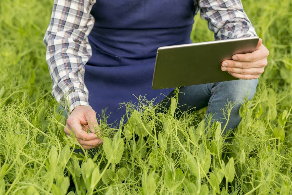 Farmer With Tablet Close Up